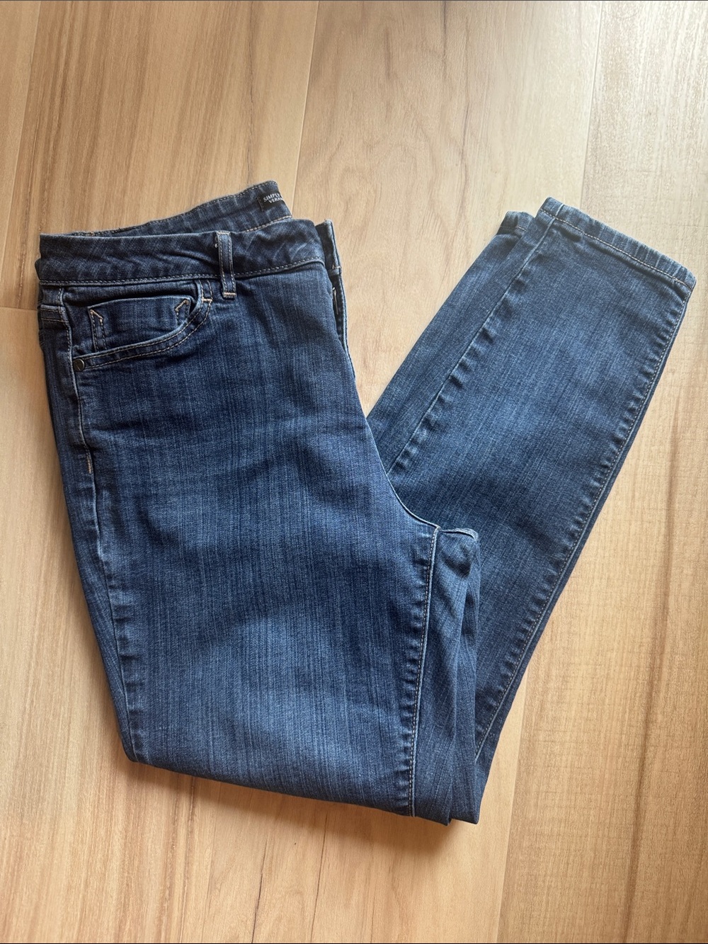 Simply Vera Vera Wang Dark Blue Skinny Jeans